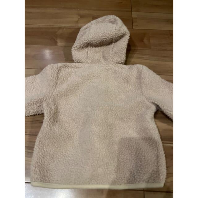 babyGAP(ベビーギャップ)のbaby Gap ベビーギャップ　フード　ボアジャケット　80cm ベージュ キッズ/ベビー/マタニティのベビー服(~85cm)(ジャケット/コート)の商品写真