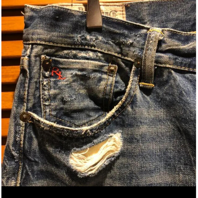 POLO RALPH LAUREN(ポロラルフローレン)の希少【Polo Ralph Lauren】vintage加工 パッチワークデニム メンズのパンツ(デニム/ジーンズ)の商品写真