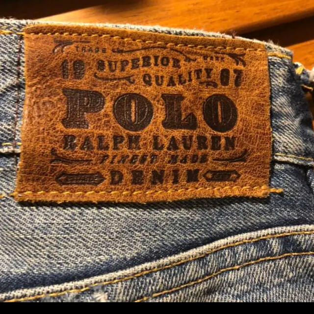 POLO RALPH LAUREN(ポロラルフローレン)の希少【Polo Ralph Lauren】vintage加工 パッチワークデニム メンズのパンツ(デニム/ジーンズ)の商品写真