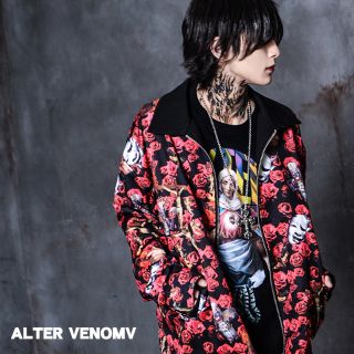 オルターべノム(ALTER VENOMV)のALTER VENOMV ローズ　薔薇　般若　ジャケット(ライダースジャケット)