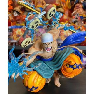 ワンピース エネル ゴッド 神 フィギュア 塗装済み完成品 ガレージ