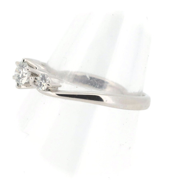 ロイヤルアッシャー ダイヤモンド リング 指輪 8号 0.15ct 0.08ct PT900(プラチナ)