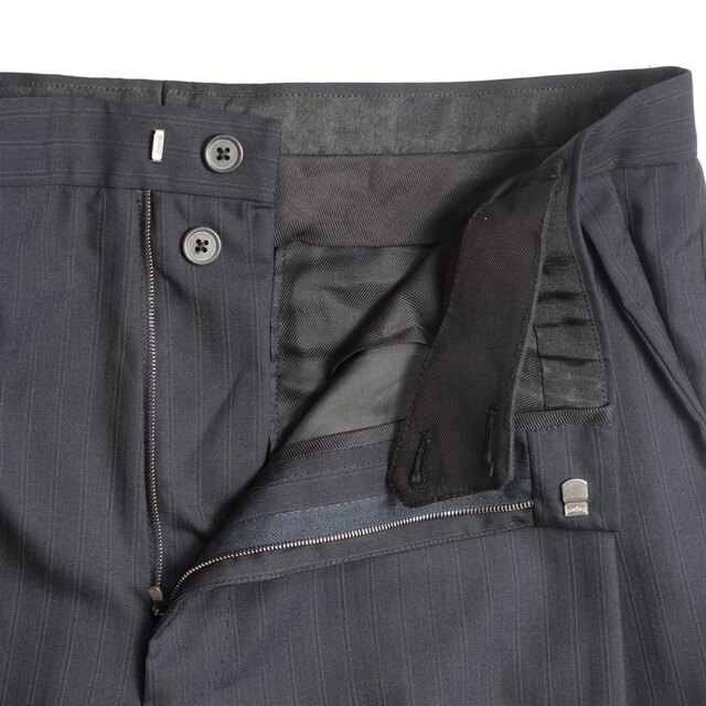 LANVIN - 新品10万LANVINランバンストライプウールサイドタック LANVIN - 新品10万LANVINランバンストライプウールサイドタック
