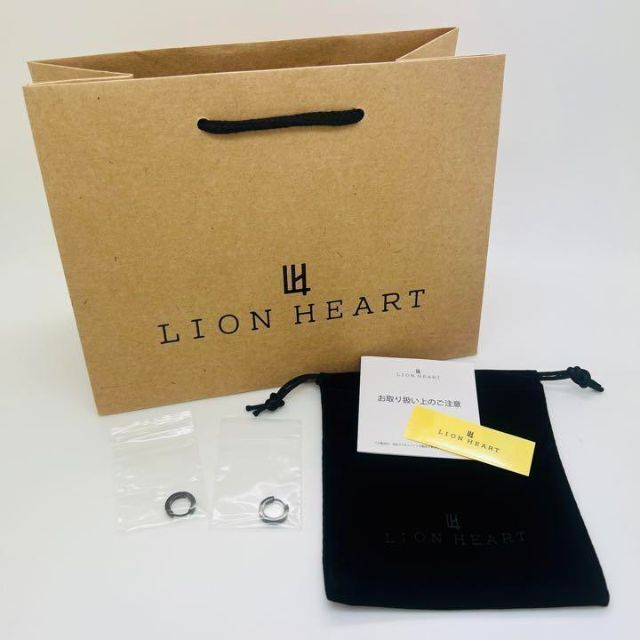 LION HEART(ライオンハート)のLION HEART ライオンハート ピアス LHMP006NBK 2点 両耳用 メンズのアクセサリー(ピアス(両耳用))の商品写真