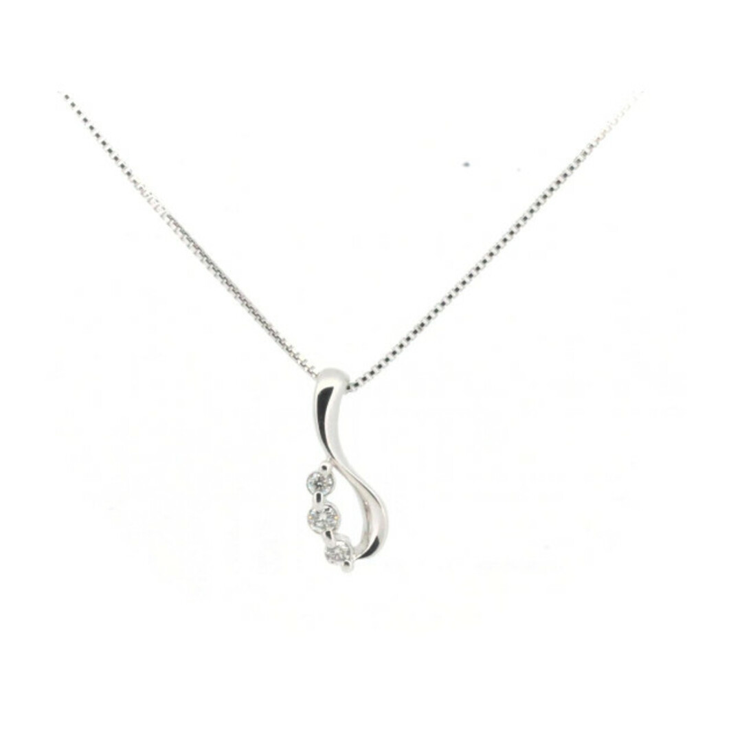 スタージュエリー ダイヤモンド ネックレス 0.05ct K18WG(18金