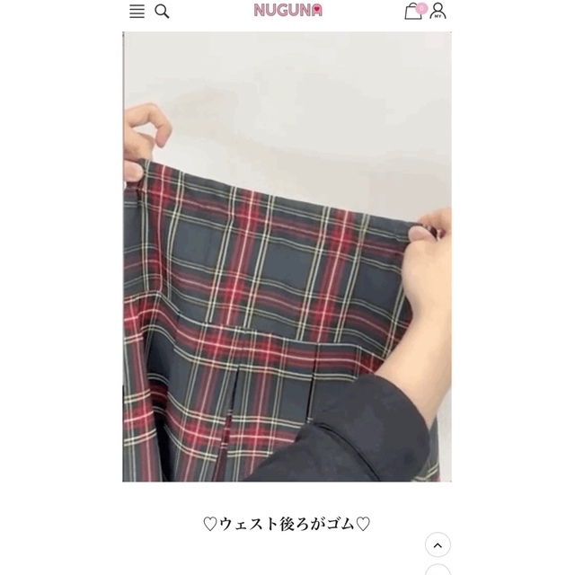 EASTBOY(イーストボーイ)のnuguna＊青チェックスカート レディースのスカート(ミニスカート)の商品写真