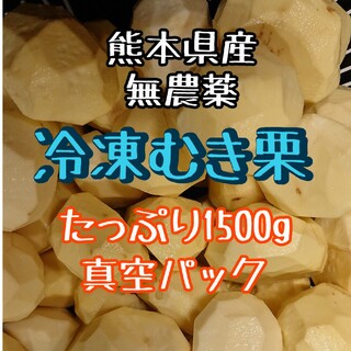 【2022年収穫】熊本県産 冷凍むき栗 1500g☆無農薬(フルーツ)