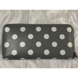 コムデギャルソン(COMME des GARCONS)の使用済み美品　コムデギャルソン　ポルカドット　長財布　グレー (長財布)