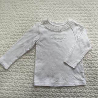 アナスイミニ(ANNA SUI mini)の一度使用　アナスイミニ　白　ロンT 90センチ(Tシャツ/カットソー)
