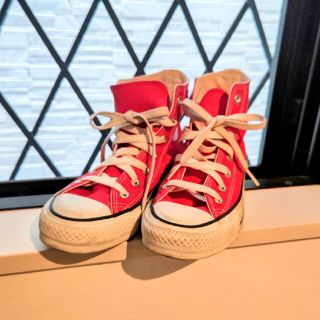 コンバース(CONVERSE)のコンバースオールスター ハイカットスニーカー 23.5cm レッド(スニーカー)