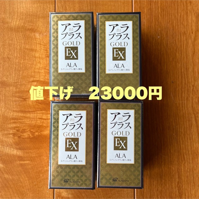 ALA(アラ)の値下げ　アラプラスGOLDEX 60粒✖️4箱　新品未開封　 食品/飲料/酒の健康食品(アミノ酸)の商品写真