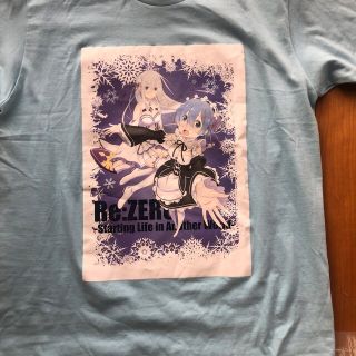 リゼロ Tシャツ　ブルーM(シャツ)