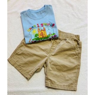 ユニクロ(UNIQLO)のイージーショートパンツ＆Tシャツセット　110cm(パンツ/スパッツ)