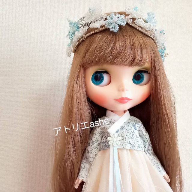 ハンドメイド「モダン チマチョゴリ セット 花柄 」ネオブライス・リカちゃんの服