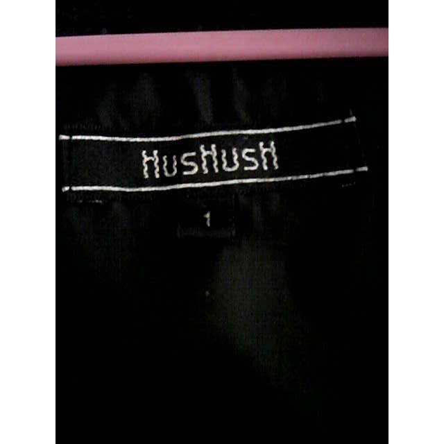 HusHush(ハッシュアッシュ)の【美品】★Hush Hush　黒コーデュロイのジャケット　サイズ1☆ブラック★ レディースのジャケット/アウター(テーラードジャケット)の商品写真