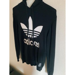 アディダス(adidas)のadidas アディダス プルオーバー パーカー ブラック(パーカー)