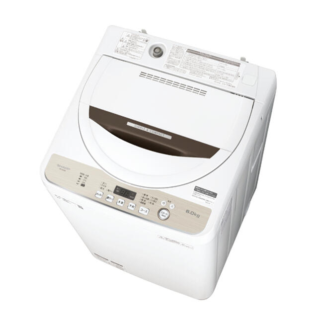 SHARP(シャープ)のSHARP 洗濯機（ES-GE6D、6kgタイプ) スマホ/家電/カメラの生活家電(洗濯機)の商品写真