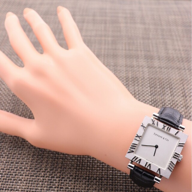 正規品【新品電池】Tiffany アトラス/M3640 動作良好 スクエア 美品
