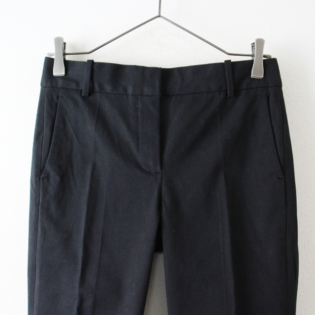 theory(セオリー)の定番 人気アイテム Theory セオリー STRETCH CANVAS STRAIGHT TROUSER カラーストレッチパンツ 00/ブラック【2400013033244】 レディースのパンツ(カジュアルパンツ)の商品写真