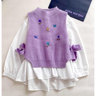 アナスイミニ(ANNA SUI mini)のアナスイミニ  140  ニットベスト　ブラウス(Tシャツ/カットソー)