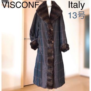 イタリアVISCONF ロングコート ファー ヴィスコンフ-