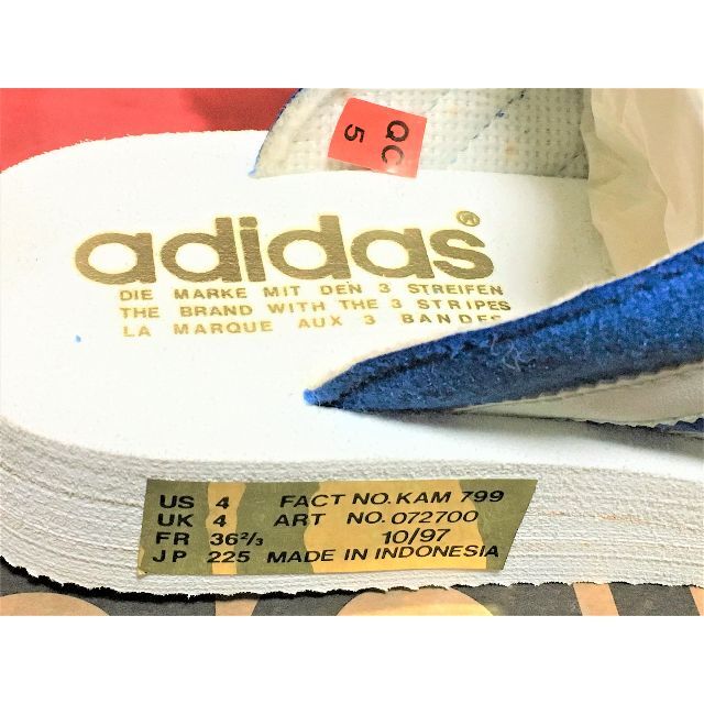 adidas - ☆90s!レア!アディダス ビーチ ガゼル 青/白 22.5 adidas - ☆90s!レア!アディダス ビーチ ガゼル 青/白 22.5