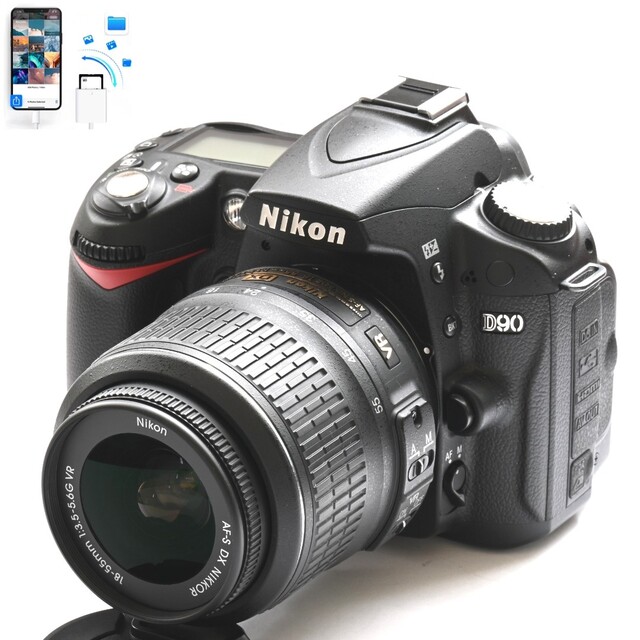白木/黒塗り ❤️ニコンNikon D90❤️iPhone転送❤️一押しの一眼レフ