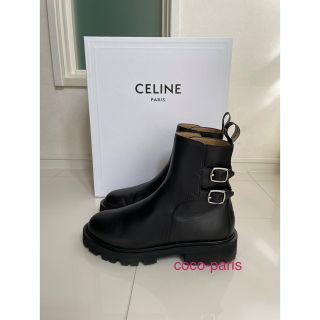 セリーヌ(celine)のセリーヌ　マーガレットアンクルブーツ　ブラック(ブーツ)