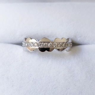 クリスチャンバウアー ダイヤモンド リング K14WG 0.19ct 4.2g(リング(指輪))