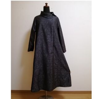 SOLD　着物リメイク　ワンピース　大島紬(ひざ丈ワンピース)