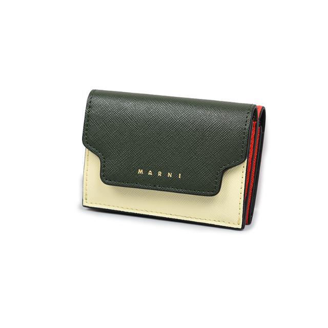 マルニ/MARNI 3つ折り財布 グレーレッド www.cicc.ky