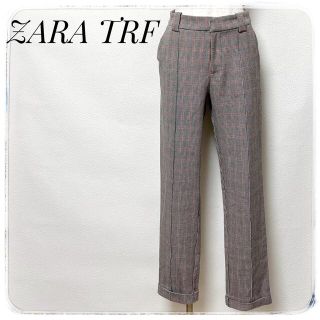 ザラ(ZARA)のZARA TRFザラ✨️パンツ センタープレスパンツ チェック柄格子柄XS(カジュアルパンツ)