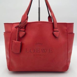 ロエベ(LOEWE)のロエベ　ヘリテージ　チャーム　型押し　ハンドバッグ　レザー(ハンドバッグ)