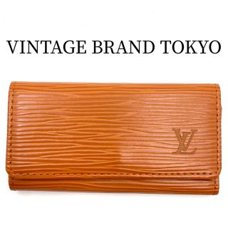 ルイヴィトン(LOUIS VUITTON)のLOUIS VUITTON ルイヴィトン キーケース エピ 4連 ミュルティクレ４ メンズ レディース M63828    ブラウン 茶 ゴールド金具 ユニセックス 人気 美品【中古品】(キーケース)