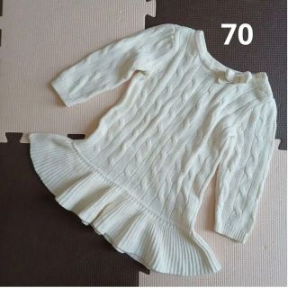 ベビーギャップ(babyGAP)のbaby GAP ベビーギャップ　ニットワンピース　70(ワンピース)