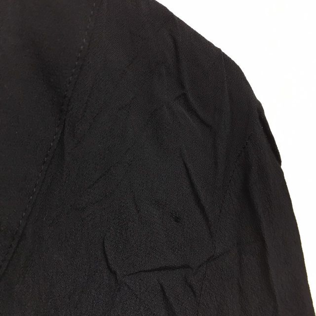 ZARA(ザラ)のVネック長袖シャツ　ブラック　Lサイズ　ZARA　レディース　新品　未使用　タグ レディースのトップス(シャツ/ブラウス(長袖/七分))の商品写真