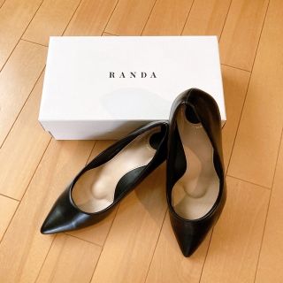 ランダ(RANDA)の【RANDA】黒パンプス　3E幅広　アーチサポートパンプス(ハイヒール/パンプス)