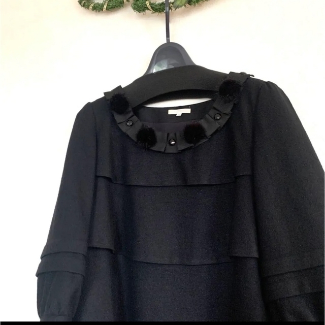 ◇美品◇⭐️トゥービーシック⭐️ミンク付きティアードウール