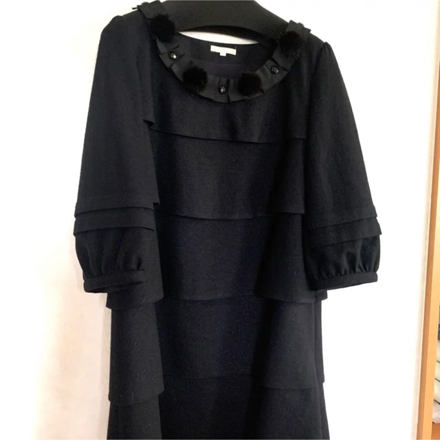 ◇美品◇⭐️トゥービーシック⭐️ミンク付きティアードウール