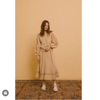pinue ストライプニットセットアップ エクリュの通販 by ばむ's shop