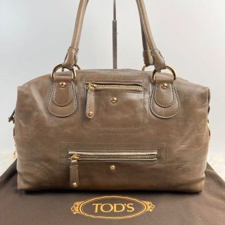 トッズ(TOD'S)の✨美品✨TOD'S トッズ　ハンドバッグ　ブラウン(ハンドバッグ)