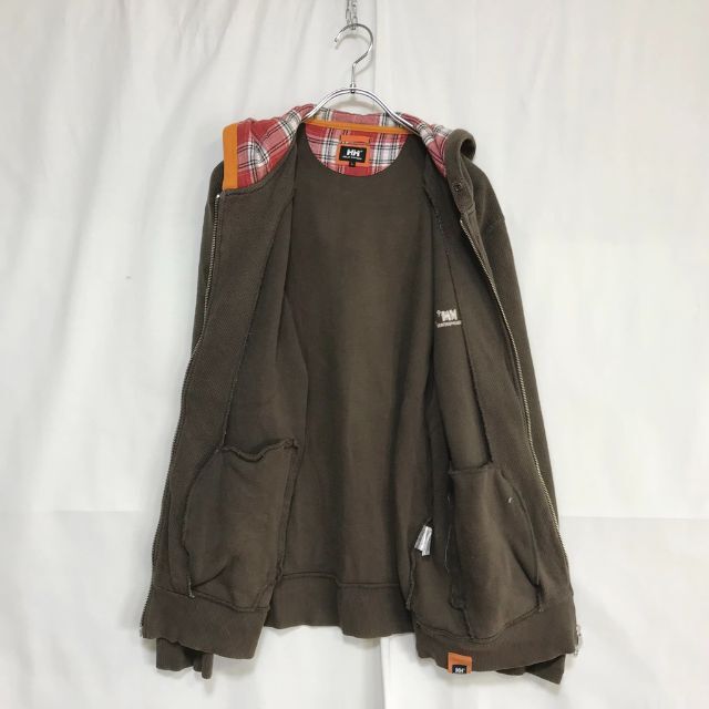 HELLY HANSEN(ヘリーハンセン)のヘリーハンセン パーカー ロゴマーク ダブルジップ カーキ サイズL メンズのトップス(パーカー)の商品写真