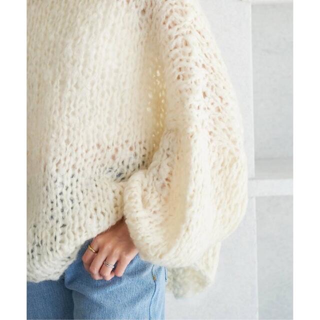 2022AW plage HANDKNITジャンボタム　ナチュラル