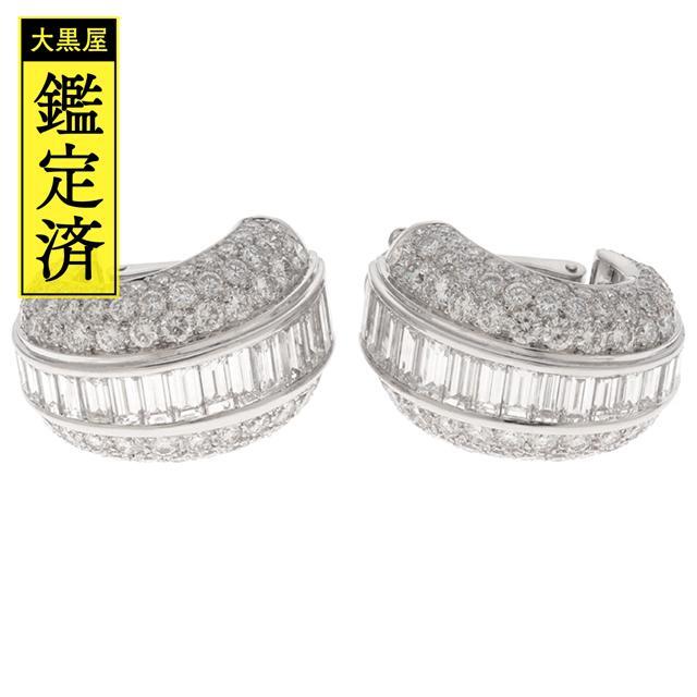 Cartier - カルティエ　イヤリング　デザインイヤリング　ダイヤモンド　K18WG【430】