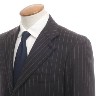 着用少 Kiton(キートン) ネイビー ストライプスーツ 46/48 公式通販