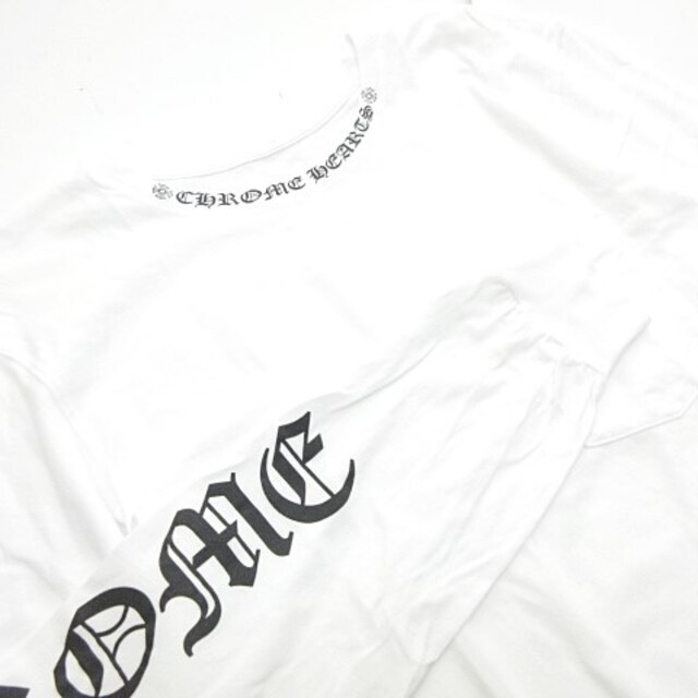 71cm袖丈クロムハーツ CHROME HEARTS ロゴ プリント Tシャツ クロス M