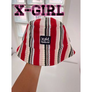 エックスガール(X-girl)の【美品】X-girl/MADE　MEとのコラボ バケットハット(ハット)