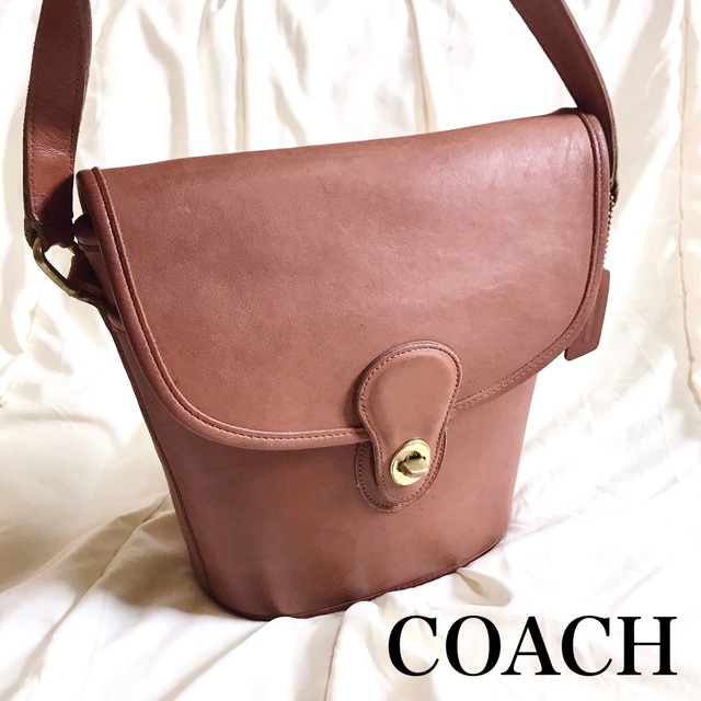 美品 コーチ coach 9713 オールドコーチ レザー ターンロックブラウン