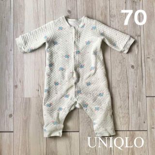 ユニクロ(UNIQLO)のUNIQLO キルトパジャマ ミントグリーン 70(パジャマ)