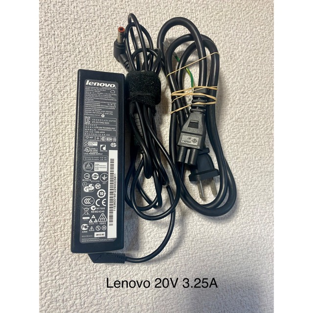 Lenovo(レノボ)の☆送料込☆中古純正LenovoレノボACアダプター20V 3.25A スマホ/家電/カメラのPC/タブレット(PC周辺機器)の商品写真